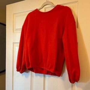 Red crewneck
